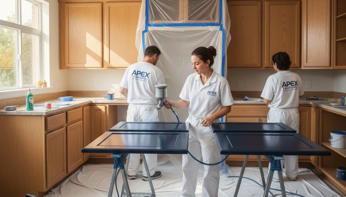 Cabinet painting service in Fresno, CA for durable kitchen cabinet refinishing