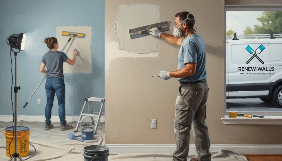 Drywall repair in Fresno, CA by Fresno Paint Pros for cracks, holes, and water damage restoration
